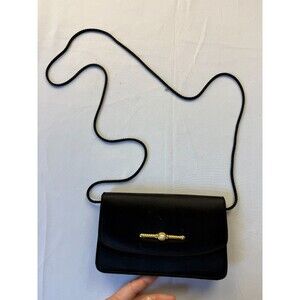 Vintage La Regale Black Purse Evening Bag Clutch Magnetic Snap Party‎ Cocktail